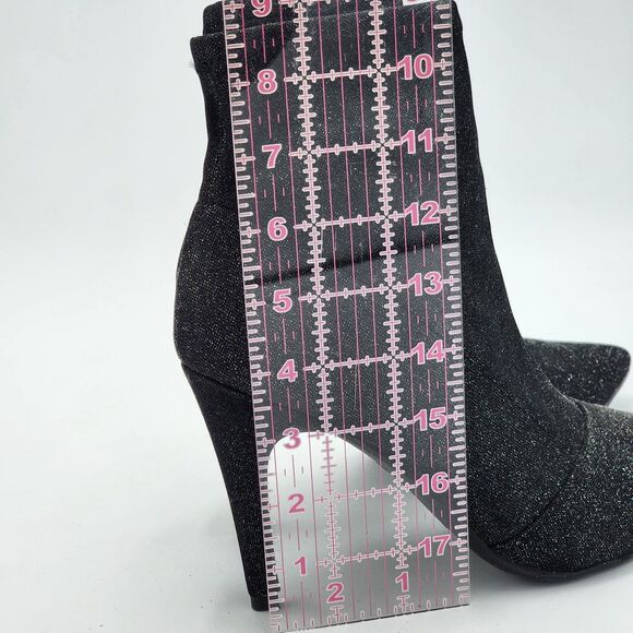 Brash Spicy Sparkle Black Sock Ankle Boots Size 8.5 - Picture 8 of 8